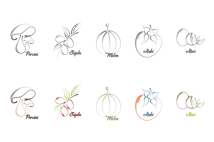 dees food illustrations for the brand Wildistrian