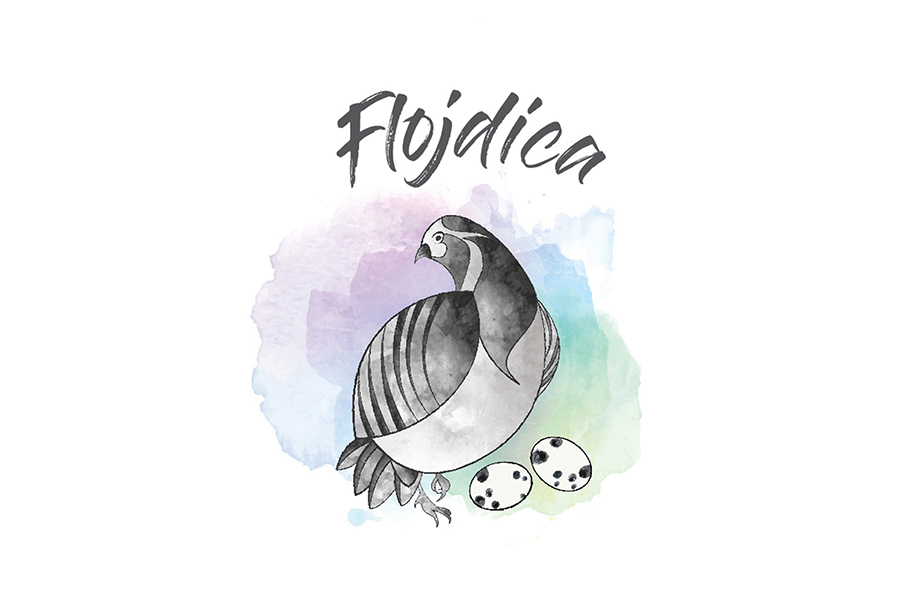 dees logo design for Flojdica, a private business that sells pickled quail eggs