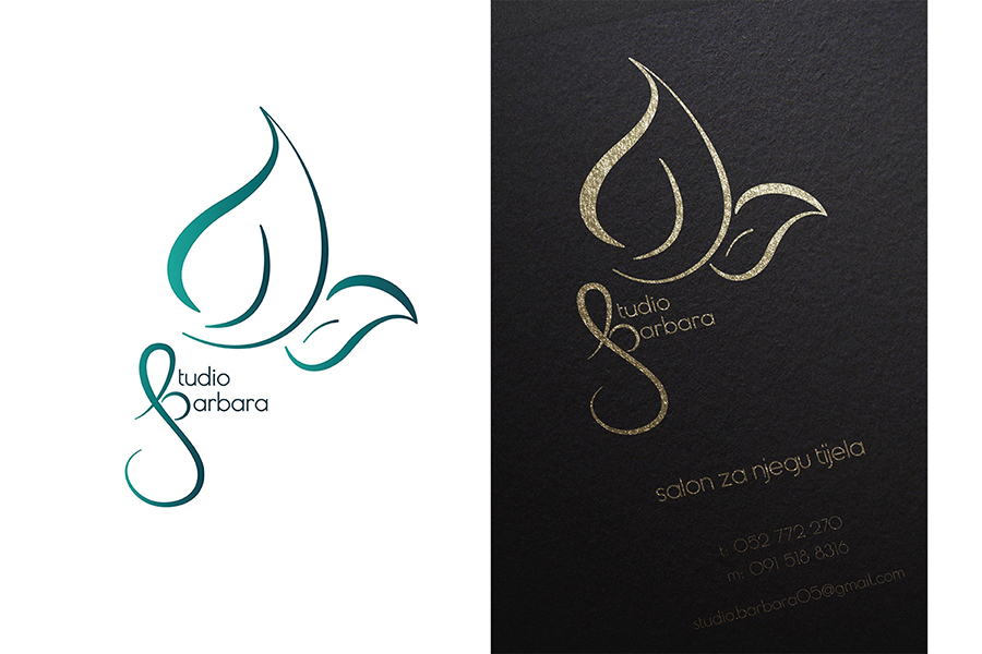 dees logo design for a cosmetic studio Barbara Buje