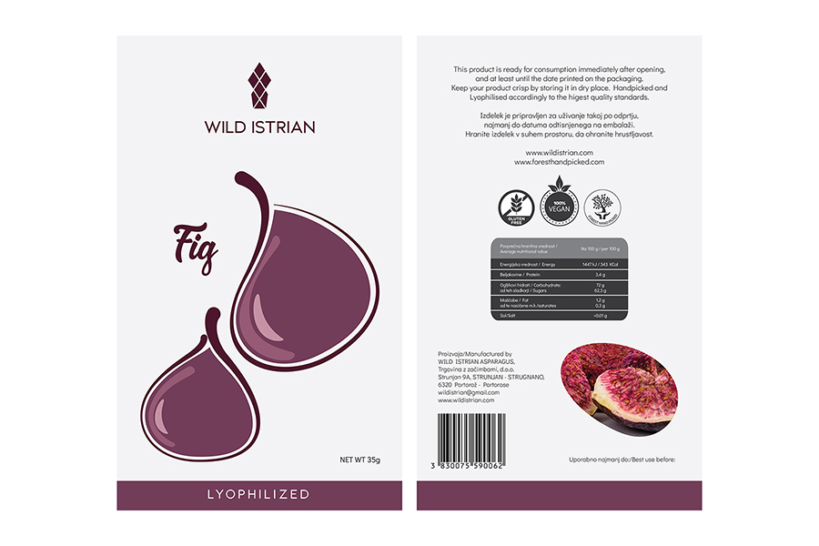 dees illustration and design of food bag for the brand Wildistrian