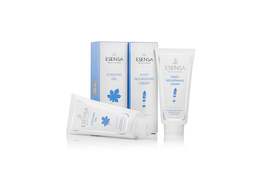dees body lotions label illustration and design for the brand Esensa Mediterana