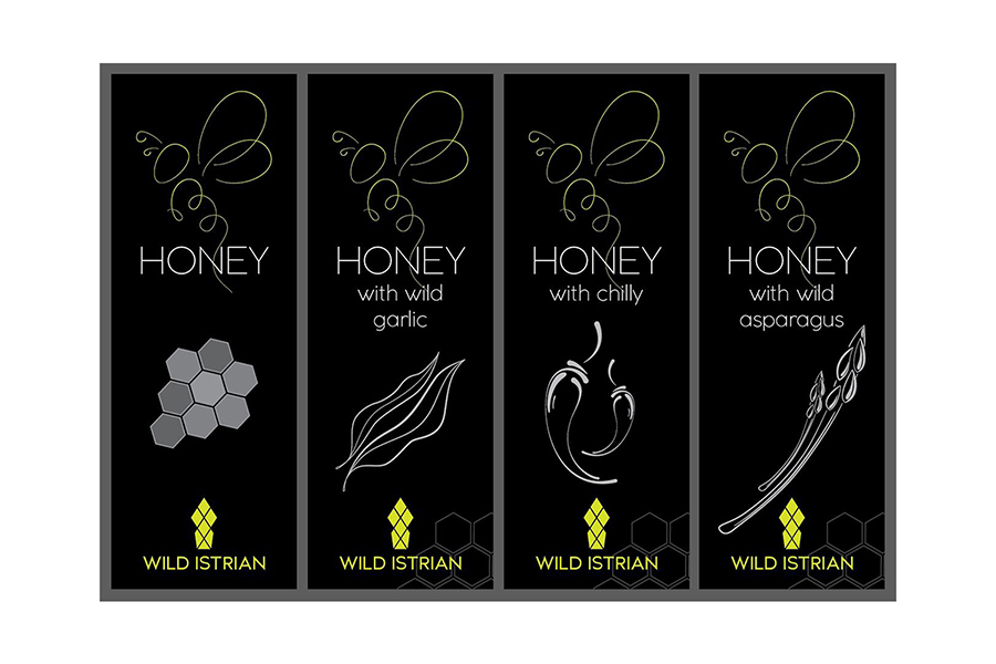 dees honey jar label illustration and design for the brand Wildistrian