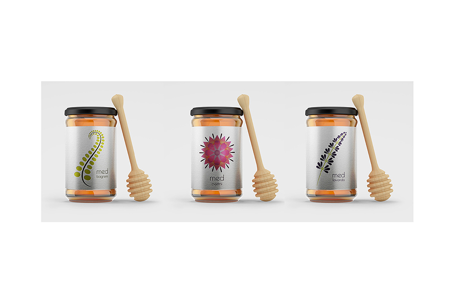 dees honey label illustration and design for the brand Natura Histrica