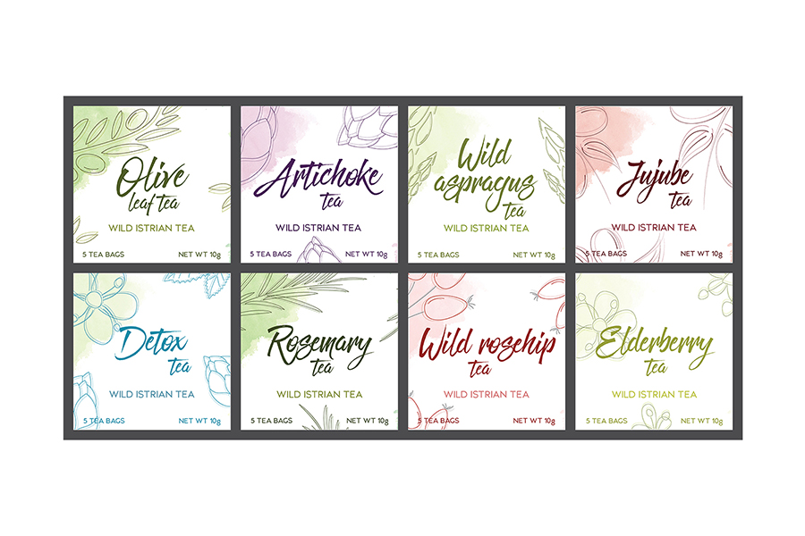 dees tea box illustration and design for the brand Wildistrian